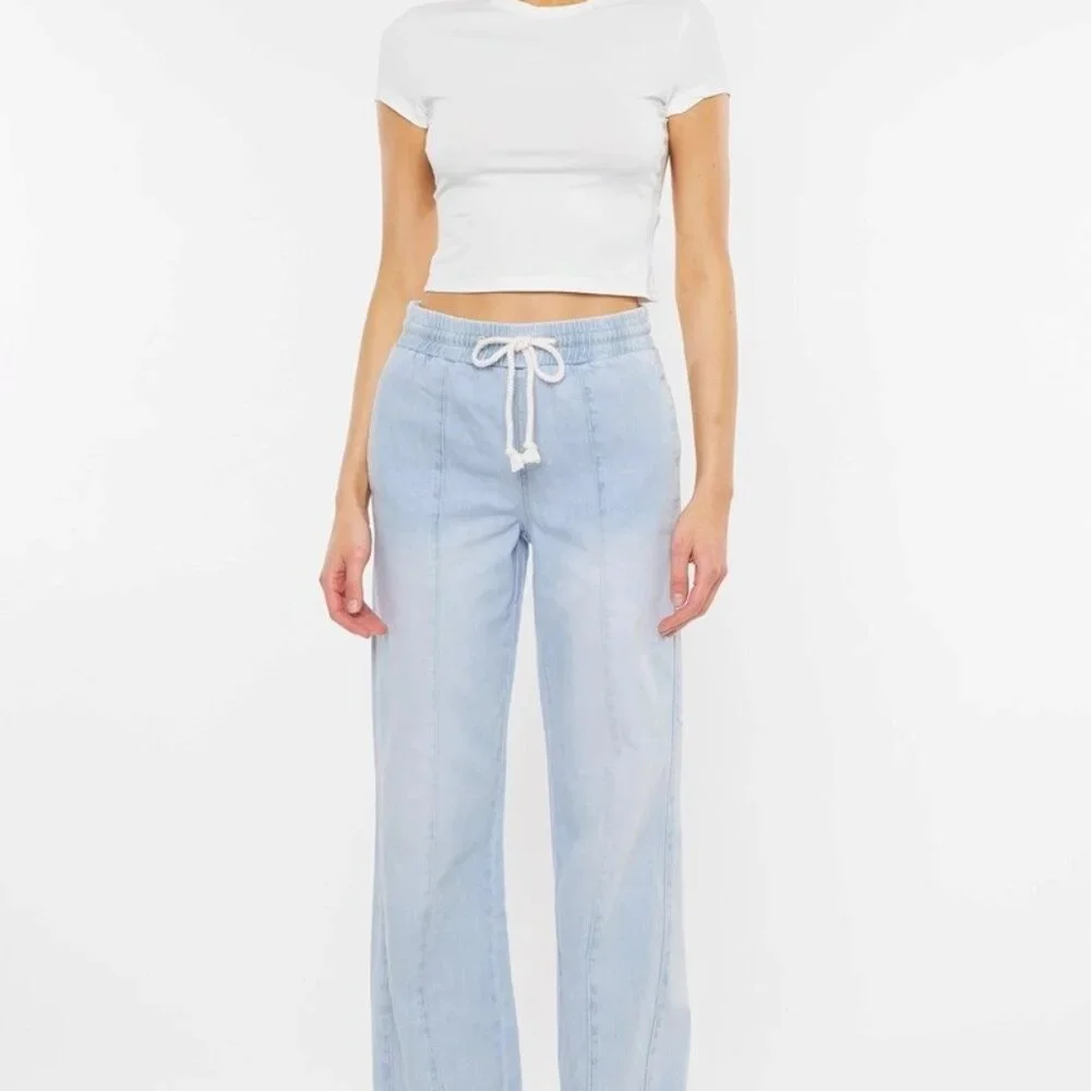 Julia KanCan High Rise Elastic Band Flare Jeans | Women's Pants | Fall Fashion - Picture 9 of 14
